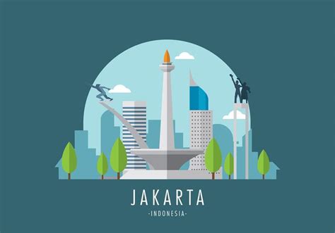 Monas Jakarta Vector 124826 Vector Art at Vecteezy