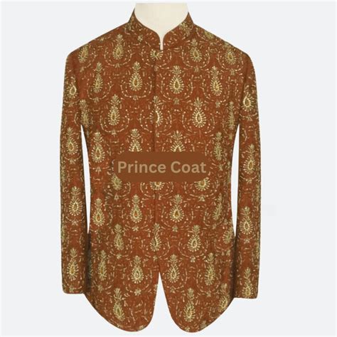 Heavy Embroidered Fabric Pakistani Prince Coat For Men Prince Coat