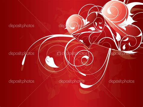 Red love hearts background Stock Vector Image by ©floral_set #19117071