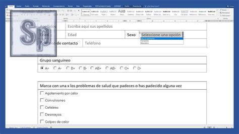 Crear FORMULARIO PARA RELLENAR En Word YouTube