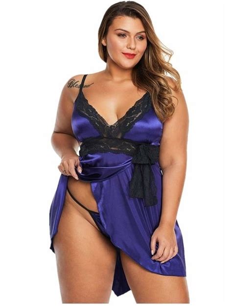 Buy Lime Flare Sexy Plus Size Luxury Satin Lingerie Silk Babydoll Dress