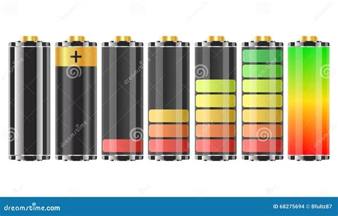 D Batteries Vector Illustration Cartoondealer