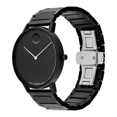 Movado Movado Face Watch With Black Bracelet And Black Dial