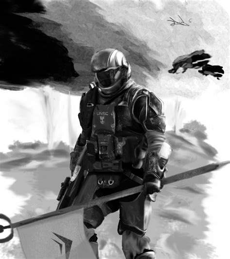 Halo Odst Drawing By Stuartgodfrey On Deviantart