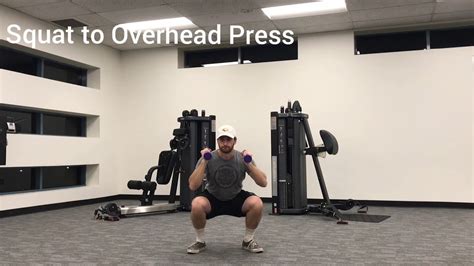 Squat To Overhead Press Youtube