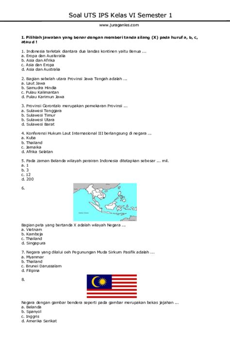 Pdf Soal Uts Ips Kelas 6 Semester 1 Abdul Wahid