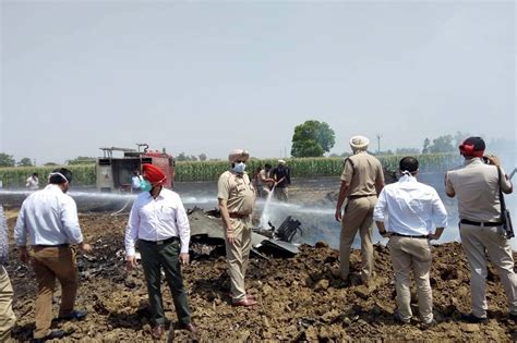 Aircraft Crashes In Punjabs Nawanshahr Pilot Ejects Safely