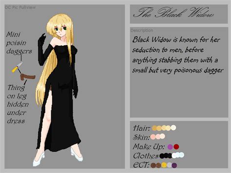 Creepypasta Oc The Black Widow Reference Sheet By Shipping War Leaders