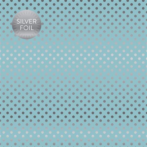 Bluebell Silver Foil Dot 12x12 Dots And Stripes Cardstock The 12x12