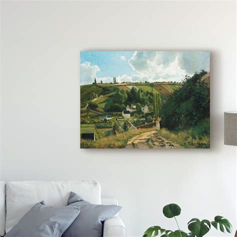 Vault W Artwork Jalais Hill Pontoise On Canvas By Camille Pissarro