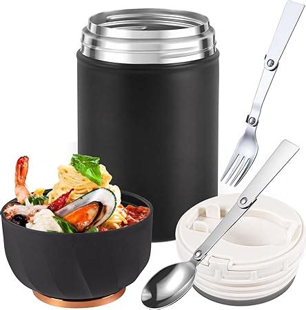 Amazon Vuzsbcmx Insulated Food Flask For Hot Food 28 Oz Insulated Food Jar With Folding