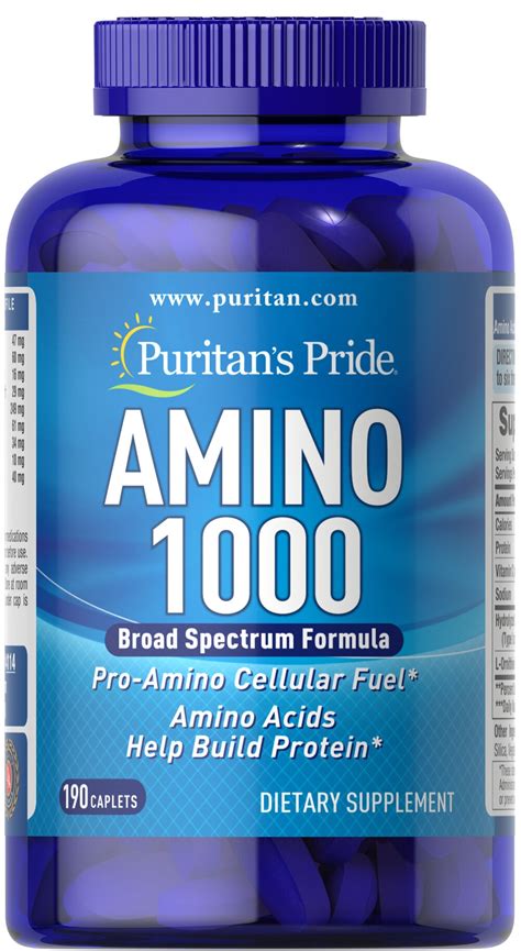 Amino 1000, 190 Caplets (4114) | Puritan's Pride 