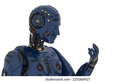 Detailed Appearance Deep Blue Ai Robot Stock Illustration 2251869927 ...