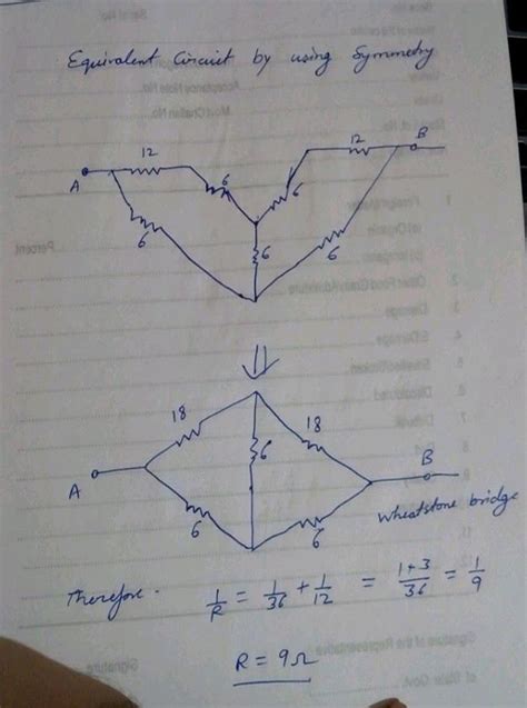 The Figure Shows A Network Of Resistor Each Having Value 12Ω Find The