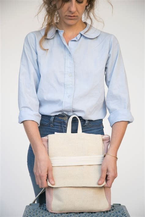 Ivory Backpack Pink Backpack Nude Backpack Canvas Backpack Etsy