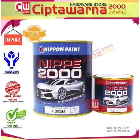 Jual Epoxy Nippe Nippon Primer Surfacer Cat Dasar Grey White 1 Liter