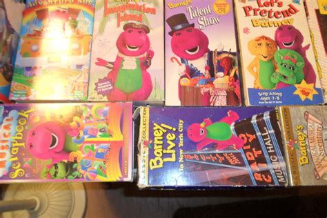 Huge Lot Of Barney Vhs Video Tapes Sold