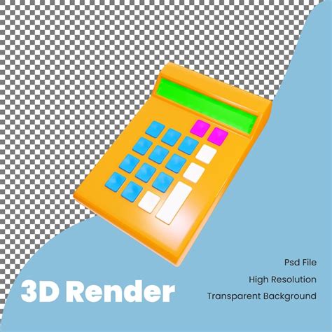 Icono De Calculadora De Renderizado 3d Para Empresas Archivo PSD Premium