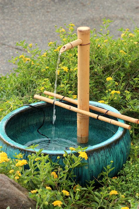 Bamboo Accents Water Fountain With Pump Indoor Outdoor Branch Style