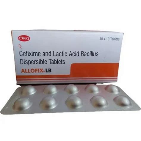 Allofix Lb Cefixime And Lactic Acid Bacillus Dispersible Tablets