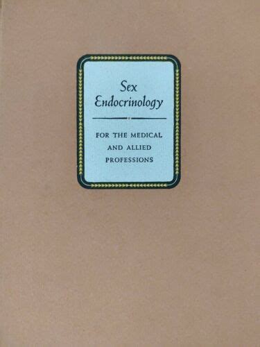 Sex Endocrinology 1944 Early Hormonal Research Wwii Era Schering Coのebay公認海外通販｜セカイモン