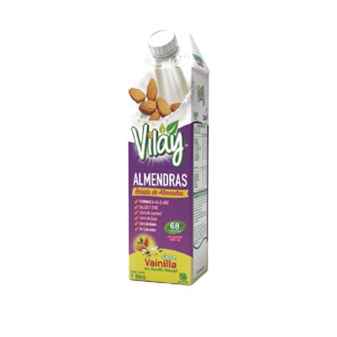 Leche De Almendras Vilay Sabor Vainilla Sin Gluten Sin Lactosa 1 Litro