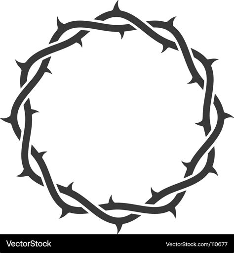 Crown thorns Royalty Free Vector Image - VectorStock