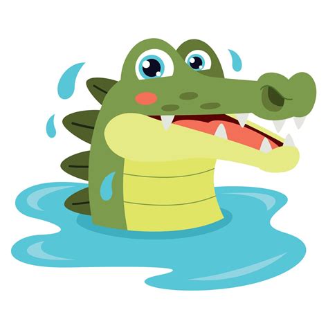 Cartoon Illustration Of A Crocodile 13539671 Vector Art At Vecteezy