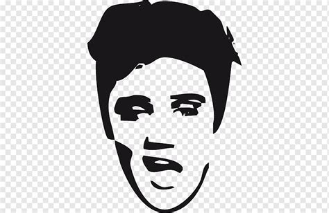 Dibujo De Caricatura De Dibujos Animados De Elvis Presley Cara Logo