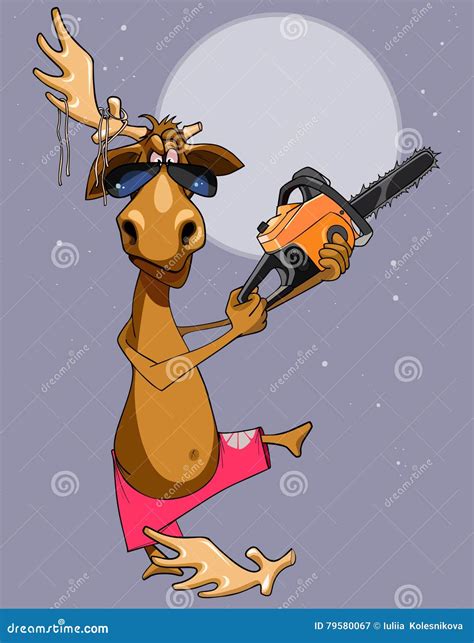 Funny Moose Cartoon Vector Illustration | CartoonDealer.com #71921330