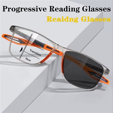 High Grade Sports Photochromic Multifocal Reading Glasses Men Women