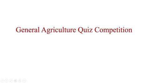 General Agriculture Quiz Competition 1 Youtube