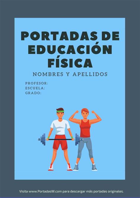 Portada Bonita De Educaci N F Sica Para Trabajos En Word