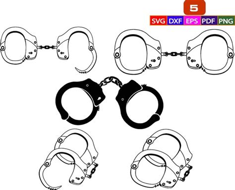 Police Handcuffs Svghandcuffs Svg Handcuffs Etsy