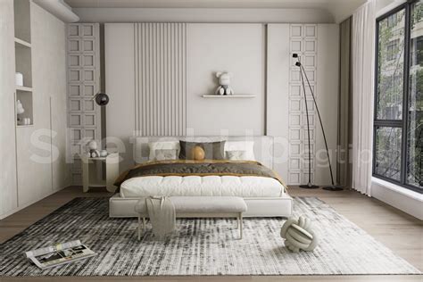 12509 Sketchup Bedroom Interior Model Download