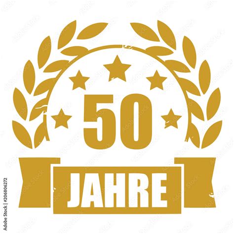 Goldener Stempel Jubiläum 50 Jahre Stock Vektorgrafik Adobe Stock