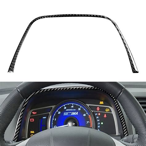 Carbon Fiber Dashboard Instrument Strip Trim For Honda Civic 8th Gen