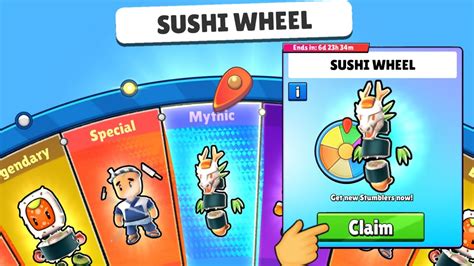 NEW SPIN SUSHI WHEEL Stumble Guys YouTube