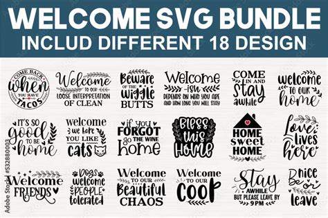 Welcome Svg Bundlewelcome Svg Designwelcome Home Svgwelcome Sign Svg