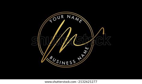 Initial M Signature Style Monogram Logo Stock Vector (Royalty Free ...