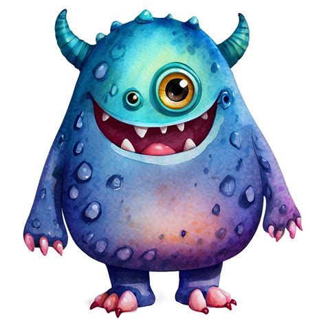 Download Watercolor Cute Monsters Png 78