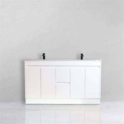 Hi Gloss White 60 Double Sink 4 Door 2 Drawer Premium Vanity Canada