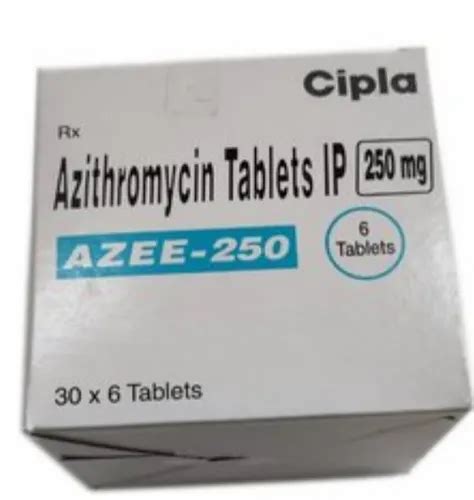 Azee 250 Azithromycin 250mg Tablets At 51 Strip Of 6 Tablets Pharma