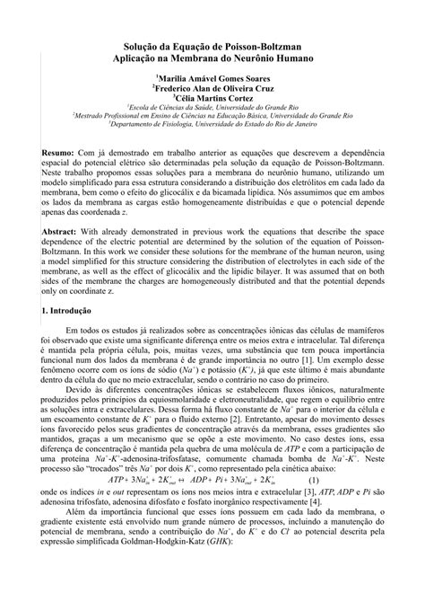 (PDF) Solution Poisson-Boltzmann equation: Application in the Human ...