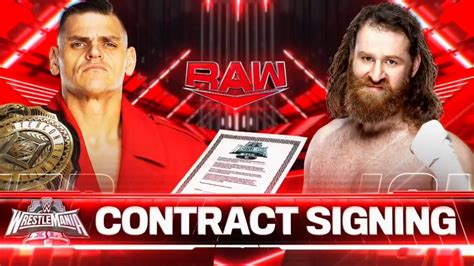 Wwe Raw Preview Gunther Sami Zayn Sign Contract For Ic Title