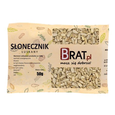 Słonecznik Łuskany 50G 100 Naturalny Świeży Brat Sklep EMPIK