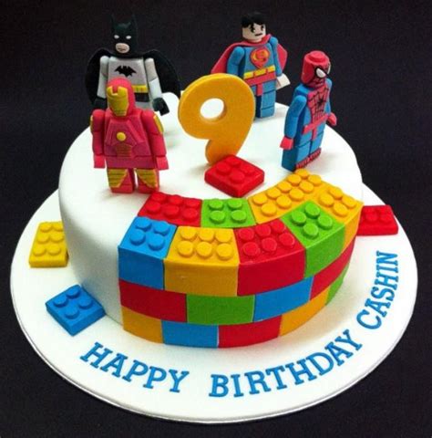 Lego Birthday Cakes With Lego Heroes Minifigures Cake Molds Hi Res