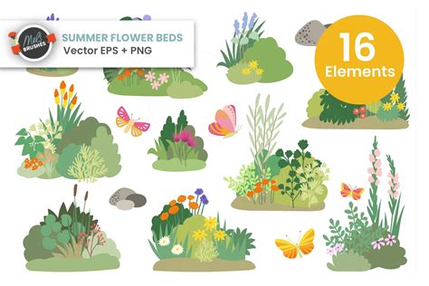 Summer Flower Garden Graphic by MelsBrushes · Creative Fabrica