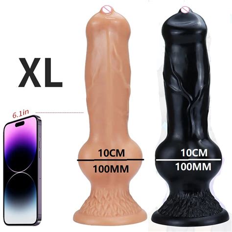 S M L Xl Hund Dildo Vaginal Anal Plug Big Buttplug Gef Lschte Penis Sex