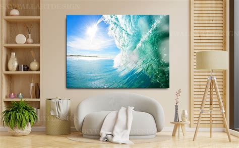 Ocean Wave Wave Glass Art Glass Wall Art Big Sea Waves Ocean Tempered Glass Ocean View